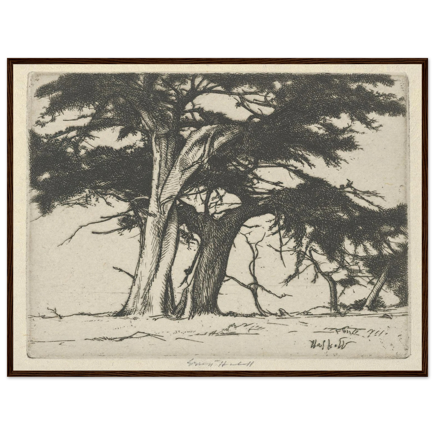 Companions (1920) Art Print | Ernest Haskell - Framed Poster - 30x40 cm / 12x16″ - Black frame