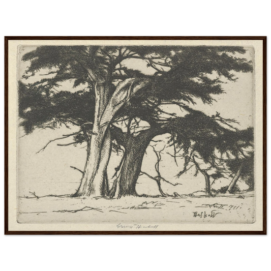 Companions (1920) Art Print | Ernest Haskell - Framed Poster - 30x40 cm / 12x16″ - Black frame