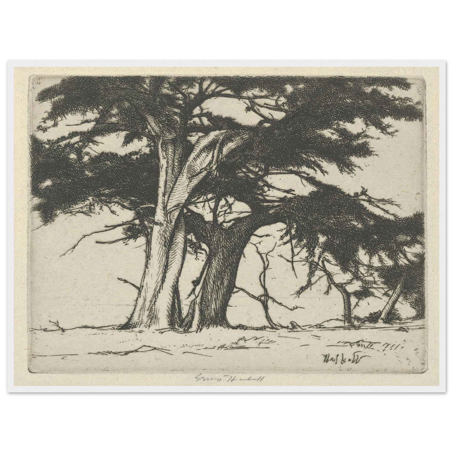 Companions (1920) Art Print | Ernest Haskell - Framed Poster - 30x40 cm / 12x16″ - Black frame