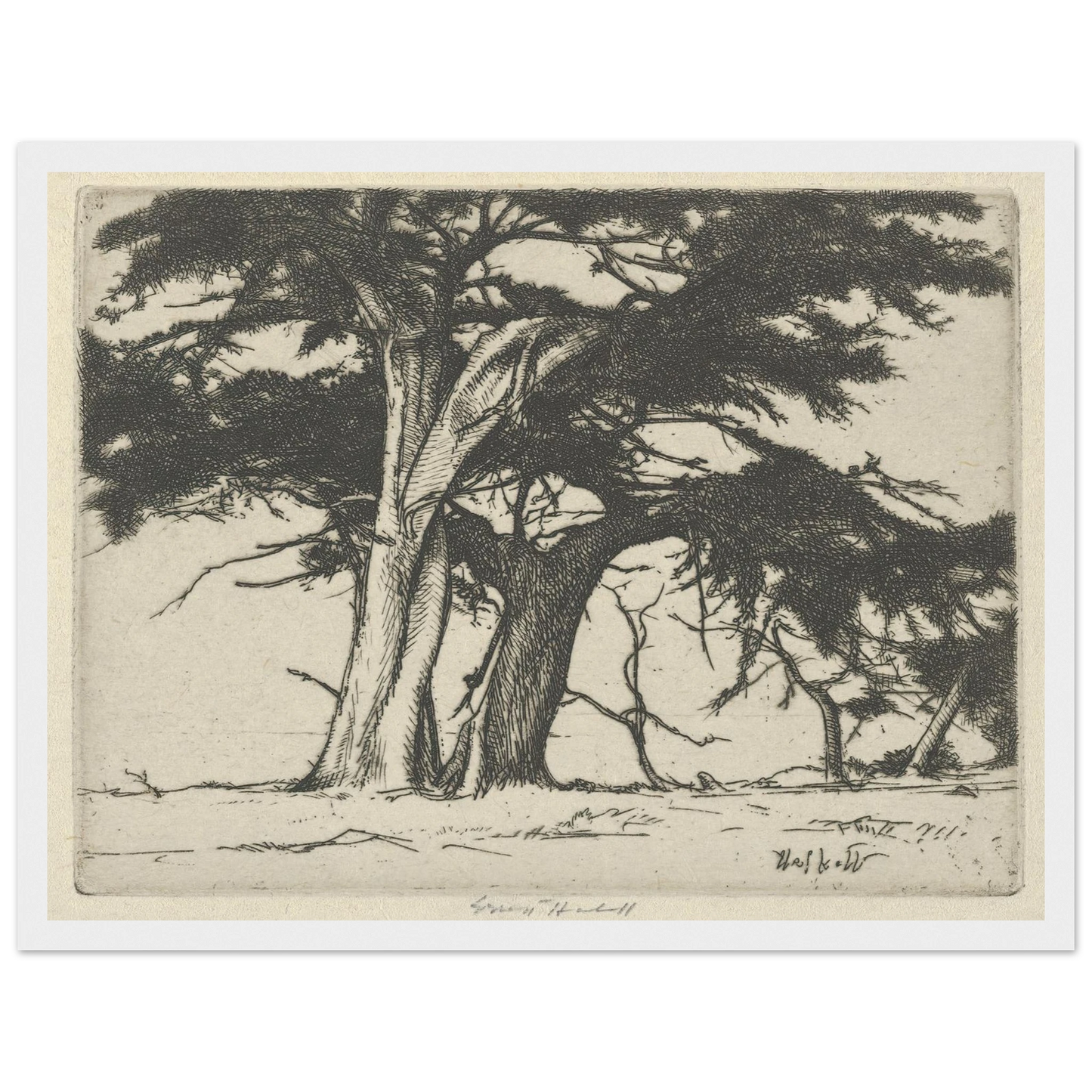 Companions (1920) Art Print | Ernest Haskell - Framed Poster - 30x40 cm / 12x16″ - Black frame