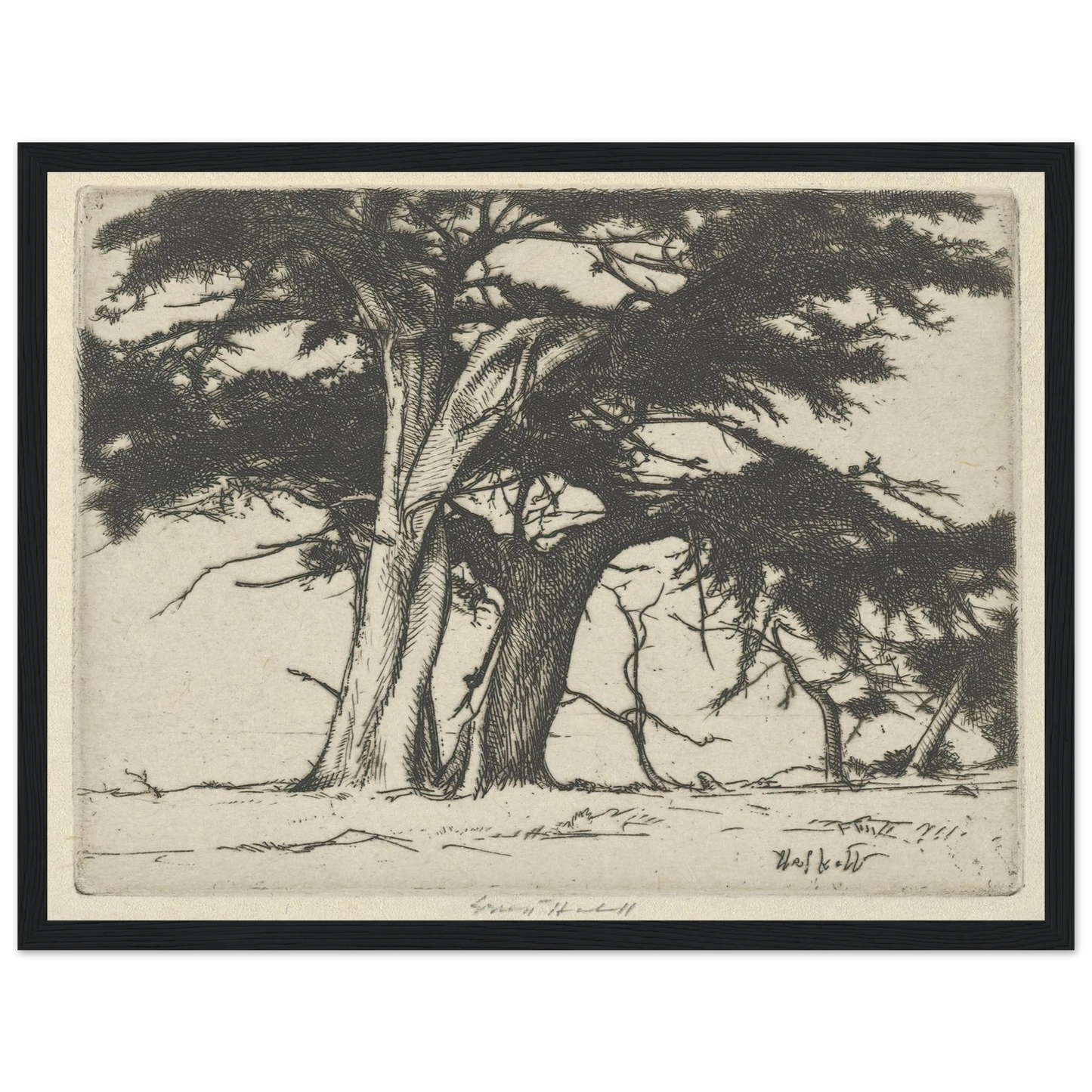 Companions (1920) Art Print | Ernest Haskell - Framed Poster - 30x40 cm / 12x16″ - Black frame