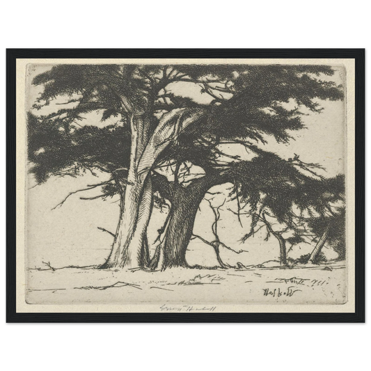 Companions (1920) Art Print | Ernest Haskell - Framed Poster - 30x40 cm / 12x16″ - Black frame
