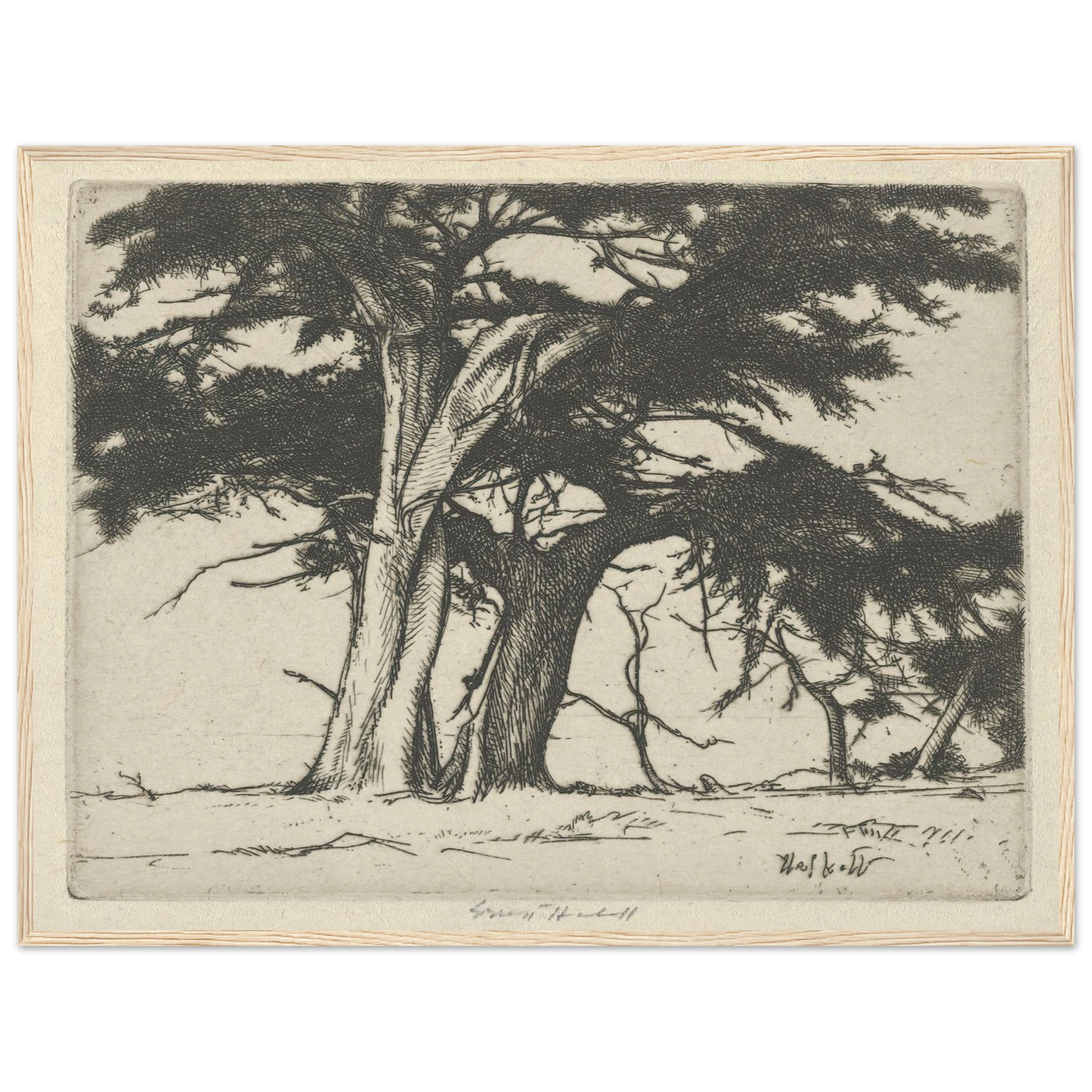 Companions (1920) Art Print | Ernest Haskell - Framed Poster - 30x40 cm / 12x16″ - Black frame