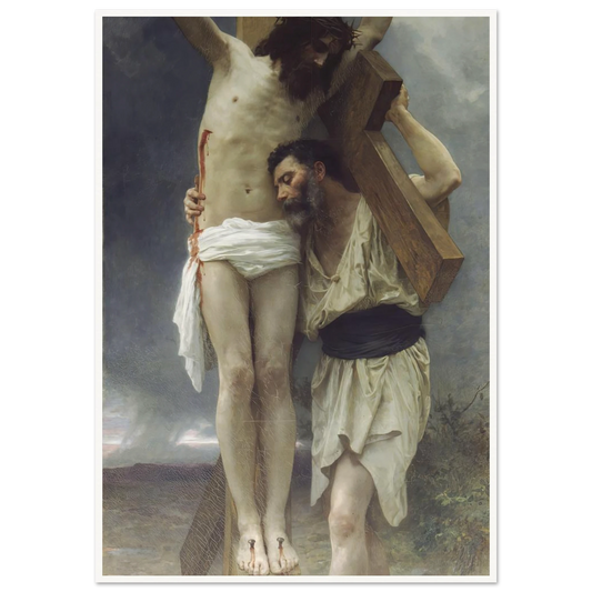 Compassion (1897) Art Print | William Bouguereau - Framed Poster - 30x40 cm / 12x16″ - Black frame