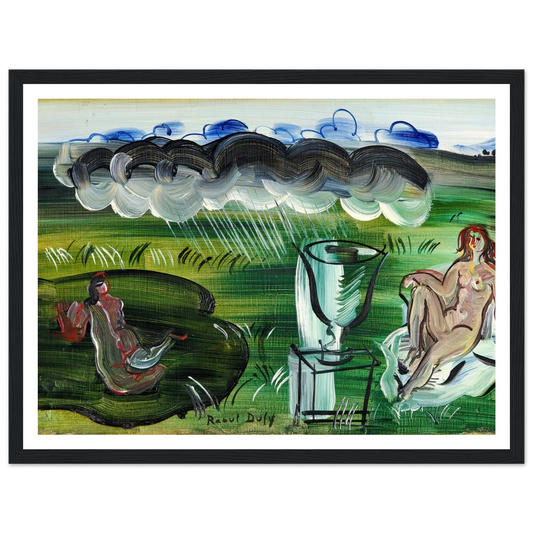 Composition avec vase et nus (1942) Art Print | Raoul Dufy - Framed Poster - 30x40 cm / 12x16″ - Black frame