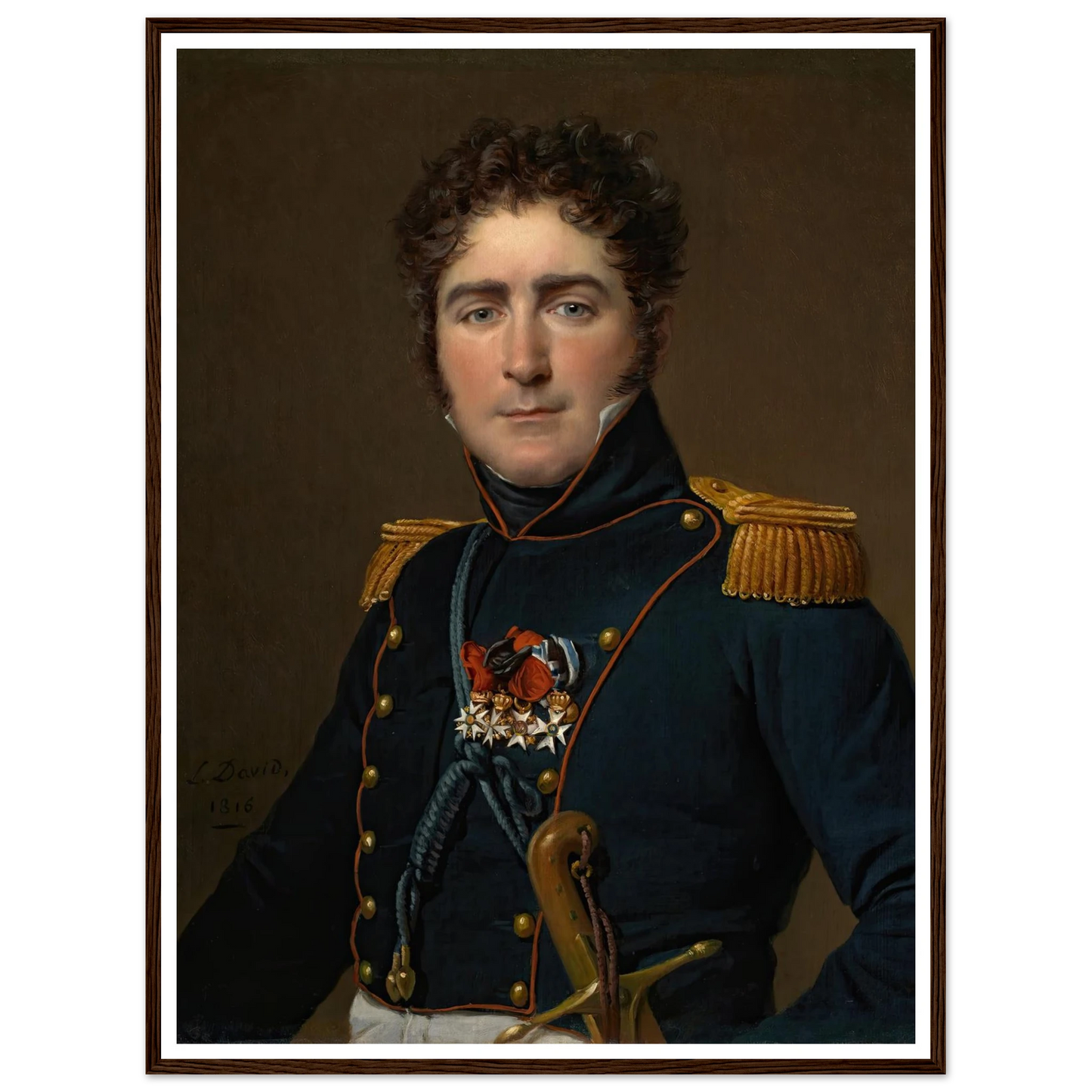 Comte Henri-Amédée-Mercure De Turenne-D’aynac (1816) Art Print | Jacques Louis David - Framed Poster - 30x40 cm / 12x16″ - Black frame