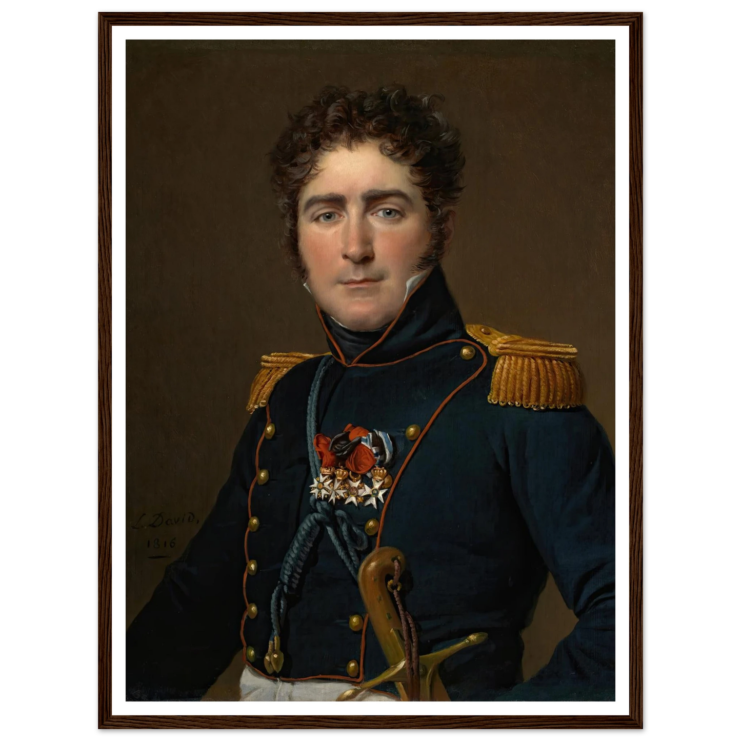 Comte Henri-Amédée-Mercure De Turenne-D’aynac (1816) Art Print | Jacques Louis David - Framed Poster - 30x40 cm / 12x16″ - Black frame