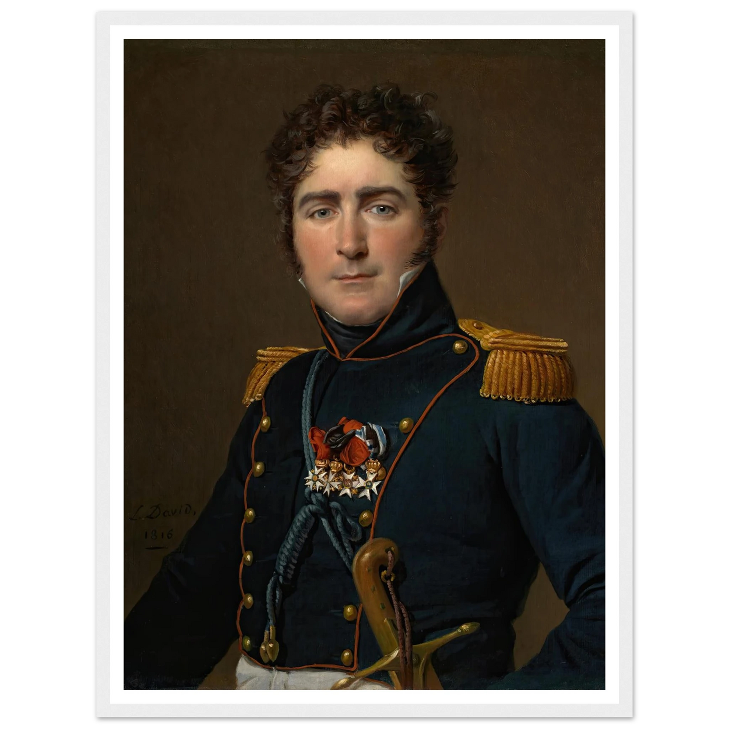Comte Henri-Amédée-Mercure De Turenne-D’aynac (1816) Art Print | Jacques Louis David - Framed Poster - 30x40 cm / 12x16″ - Black frame