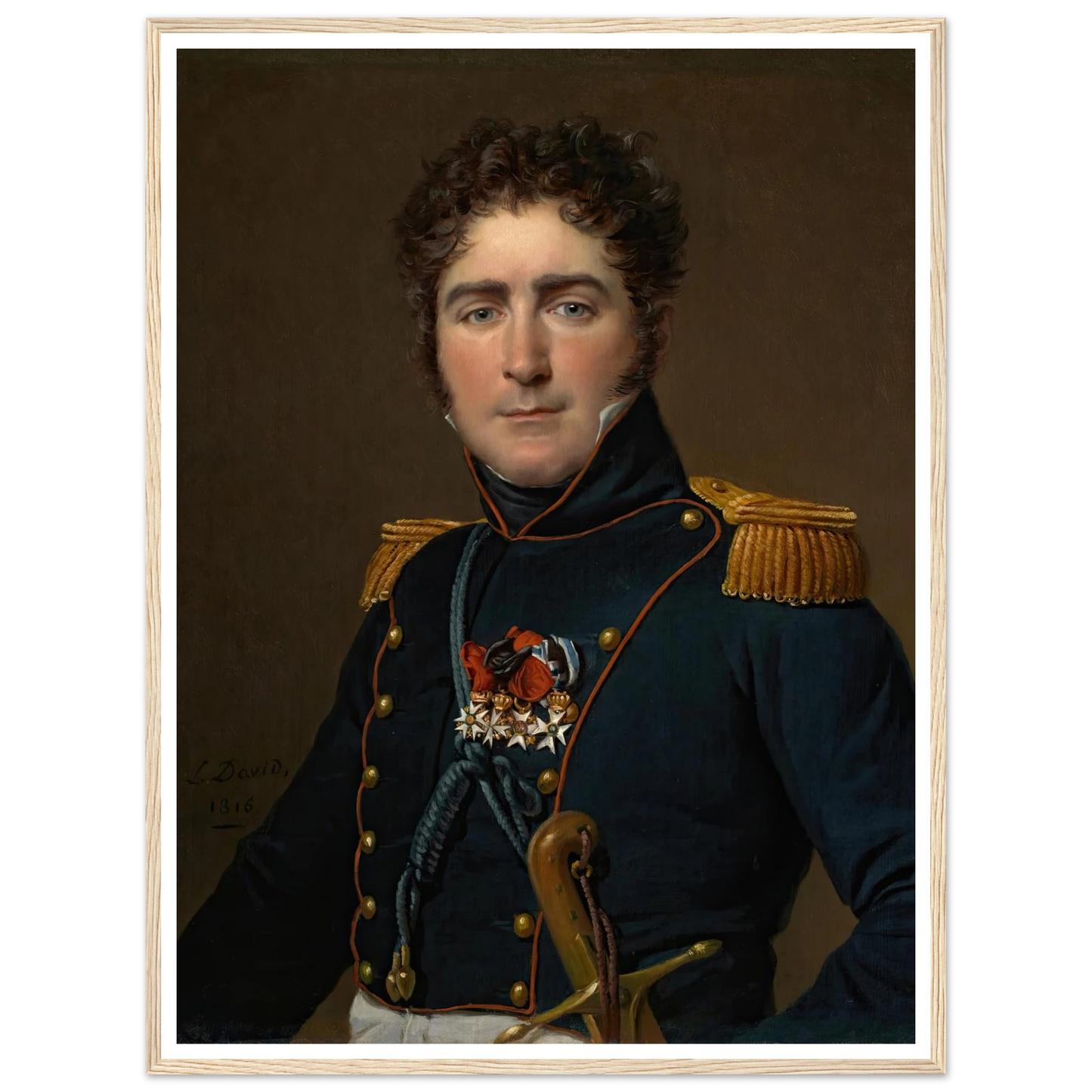 Comte Henri-Amédée-Mercure De Turenne-D’aynac (1816) Art Print | Jacques Louis David - Framed Poster - 30x40 cm / 12x16″ - Black frame