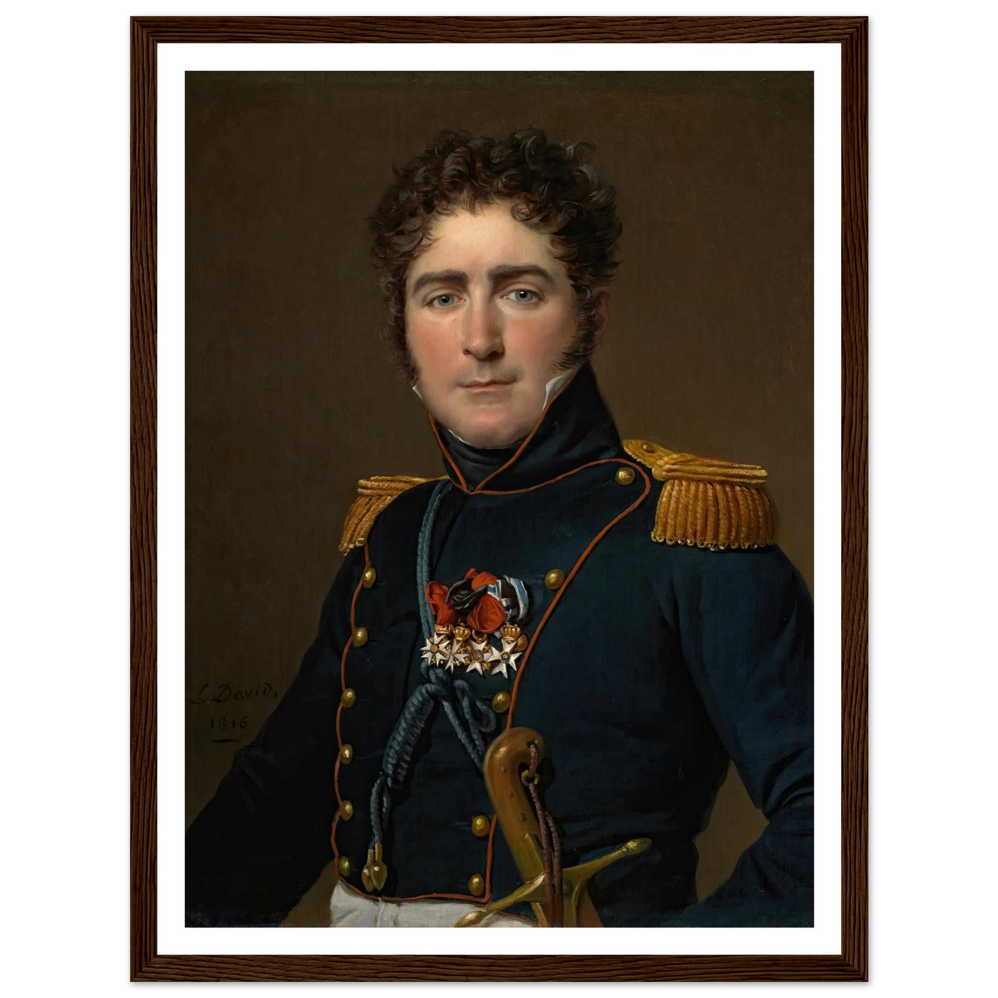 Comte Henri-Amédée-Mercure De Turenne-D’aynac (1816) Art Print | Jacques Louis David - Framed Poster - 30x40 cm / 12x16″ - Black frame