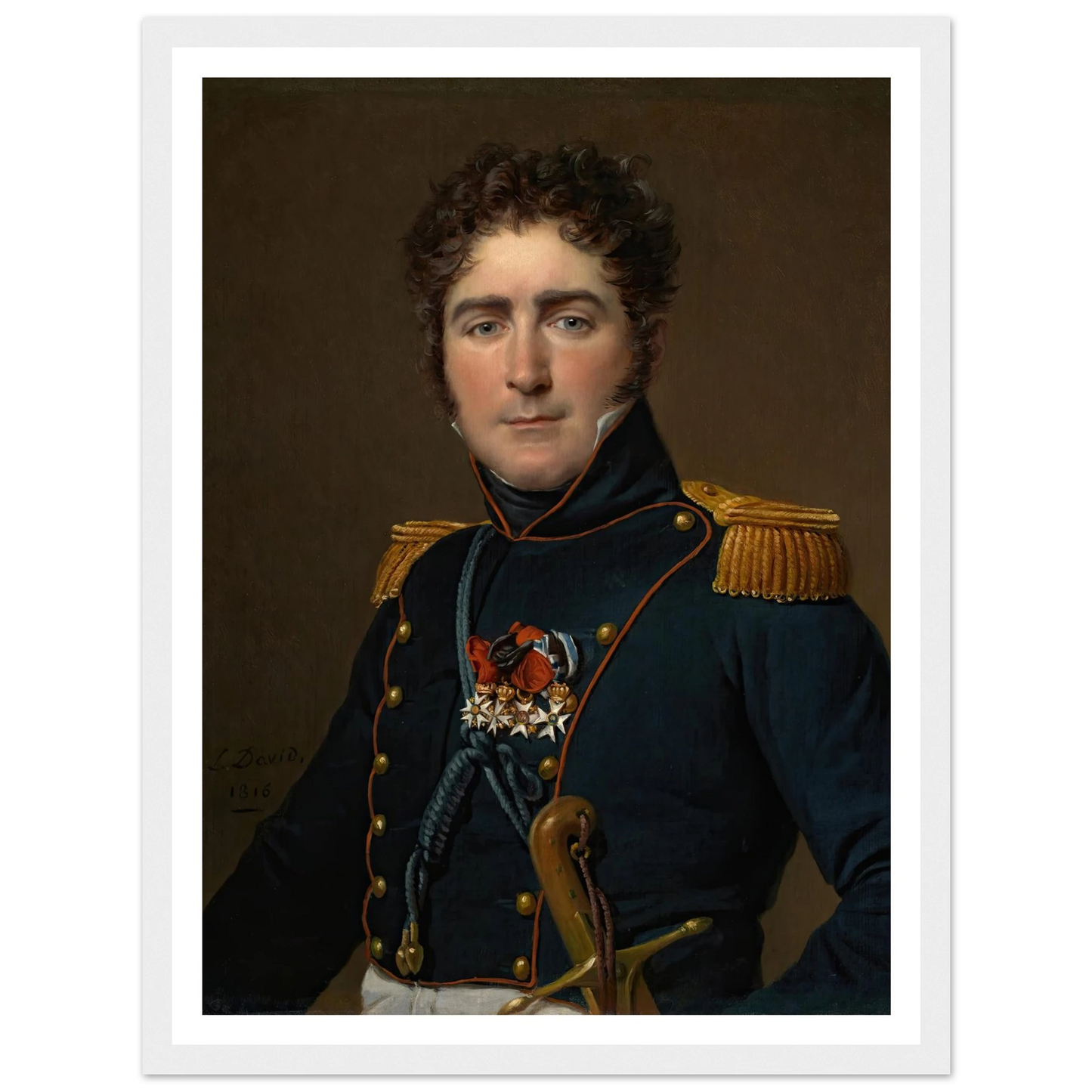 Comte Henri-Amédée-Mercure De Turenne-D’aynac (1816) Art Print | Jacques Louis David - Framed Poster - 30x40 cm / 12x16″ - Black frame