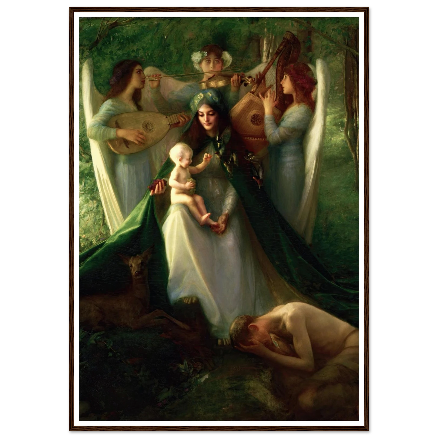 Consolatrix Afflictorium (1899) Art Print | Pascal Adolphe Jean Dagnan Bouveret - Framed Poster - 30x40 cm / 12x16″ - Black frame