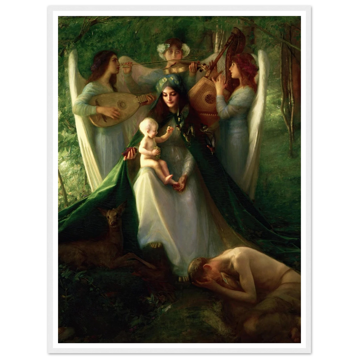 Consolatrix Afflictorium (1899) Art Print | Pascal Adolphe Jean Dagnan Bouveret - Framed Poster - 30x40 cm / 12x16″ - Black frame