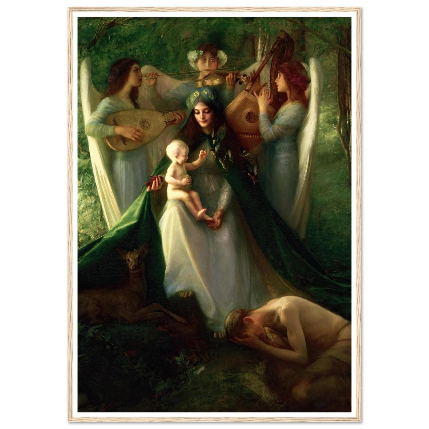 Consolatrix Afflictorium (1899) Art Print | Pascal Adolphe Jean Dagnan Bouveret - Framed Poster - 30x40 cm / 12x16″ - Black frame