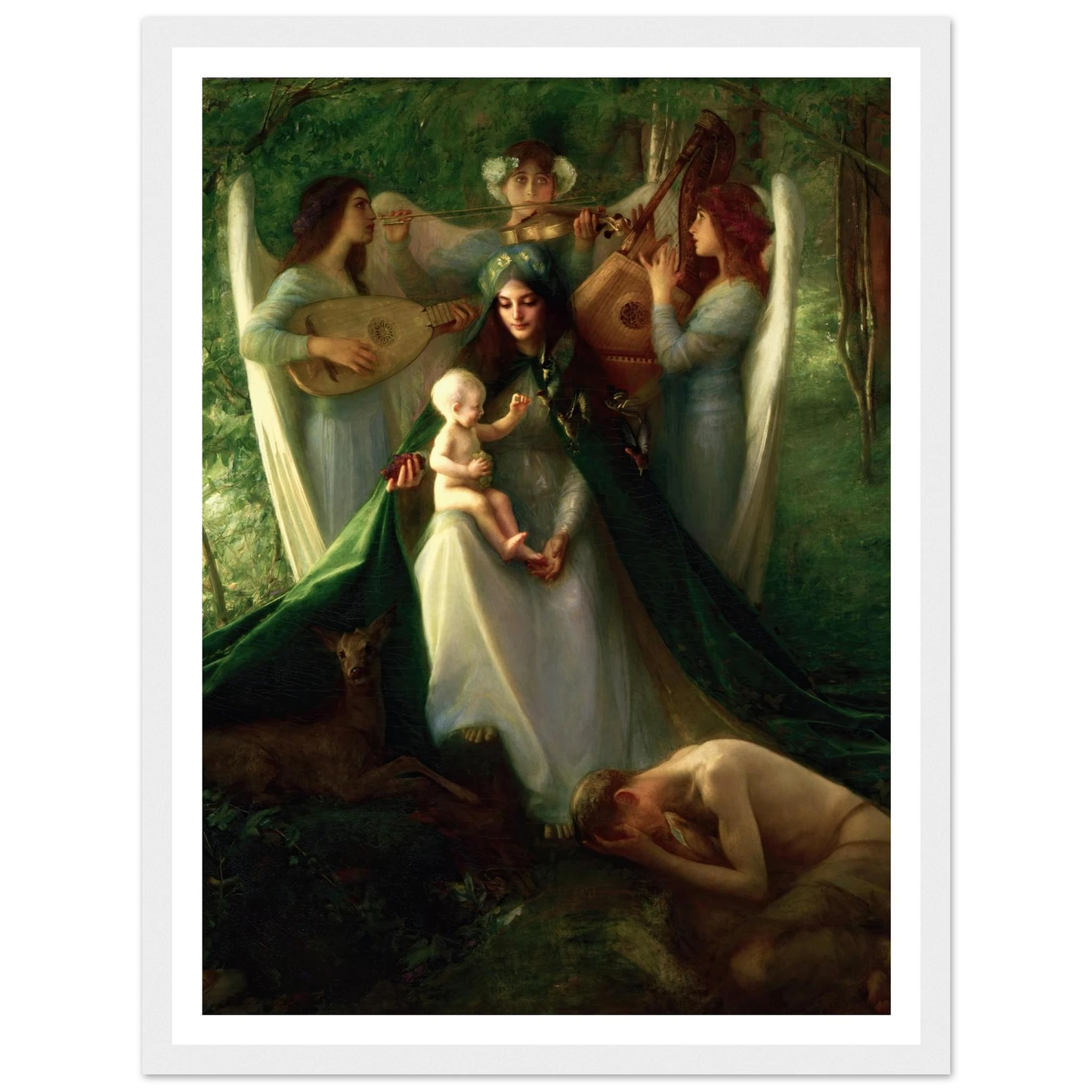 Consolatrix Afflictorium (1899) Art Print | Pascal Adolphe Jean Dagnan Bouveret - Framed Poster - 30x40 cm / 12x16″ - Black frame