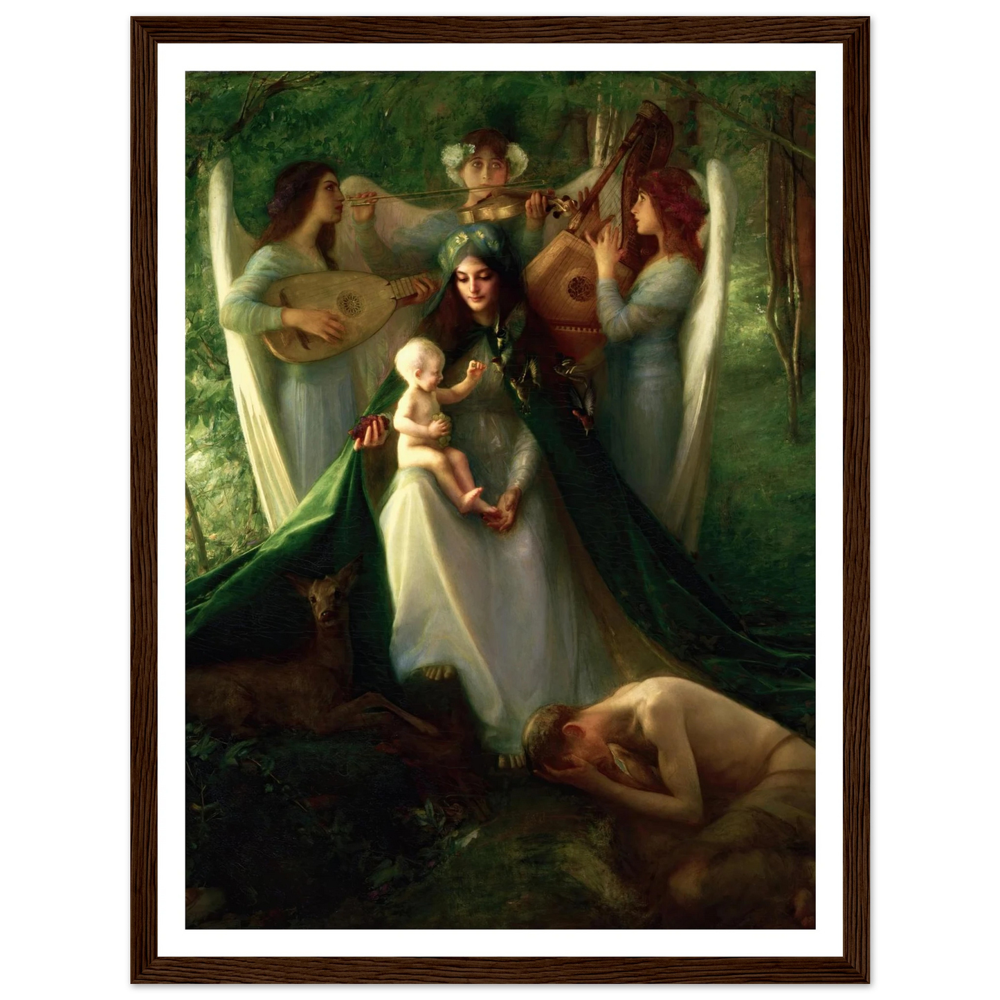 Consolatrix Afflictorium (1899) Art Print | Pascal Adolphe Jean Dagnan Bouveret - Framed Poster - 30x40 cm / 12x16″ - Black frame