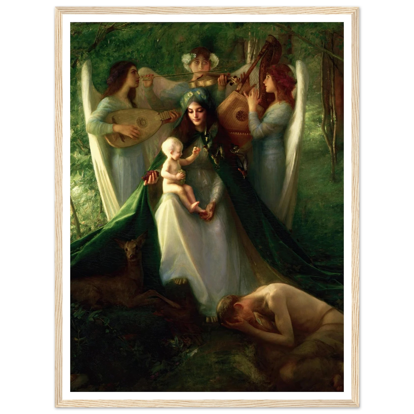 Consolatrix Afflictorium (1899) Art Print | Pascal Adolphe Jean Dagnan Bouveret - Framed Poster - 30x40 cm / 12x16″ - Black frame