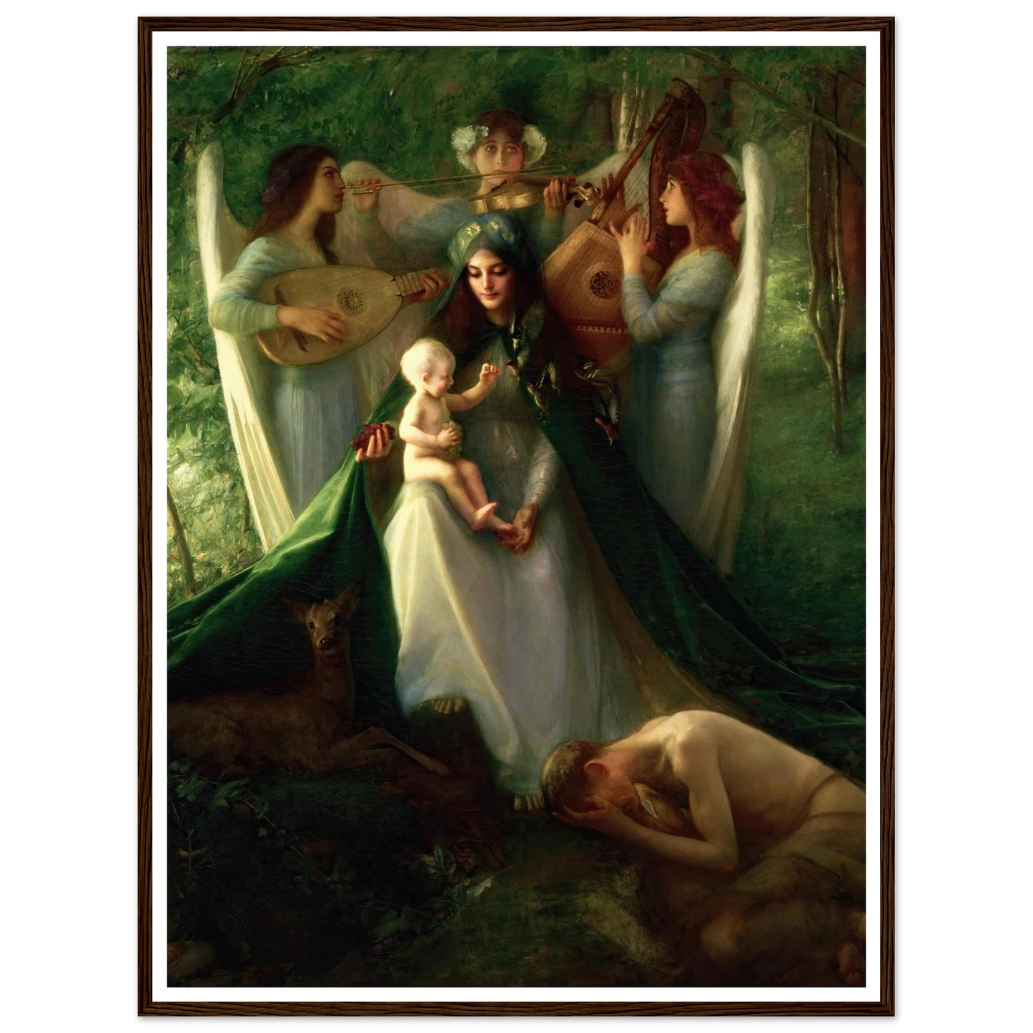Consolatrix Afflictorium (1899) Art Print | Pascal Adolphe Jean Dagnan Bouveret - Framed Poster - 30x40 cm / 12x16″ - Black frame