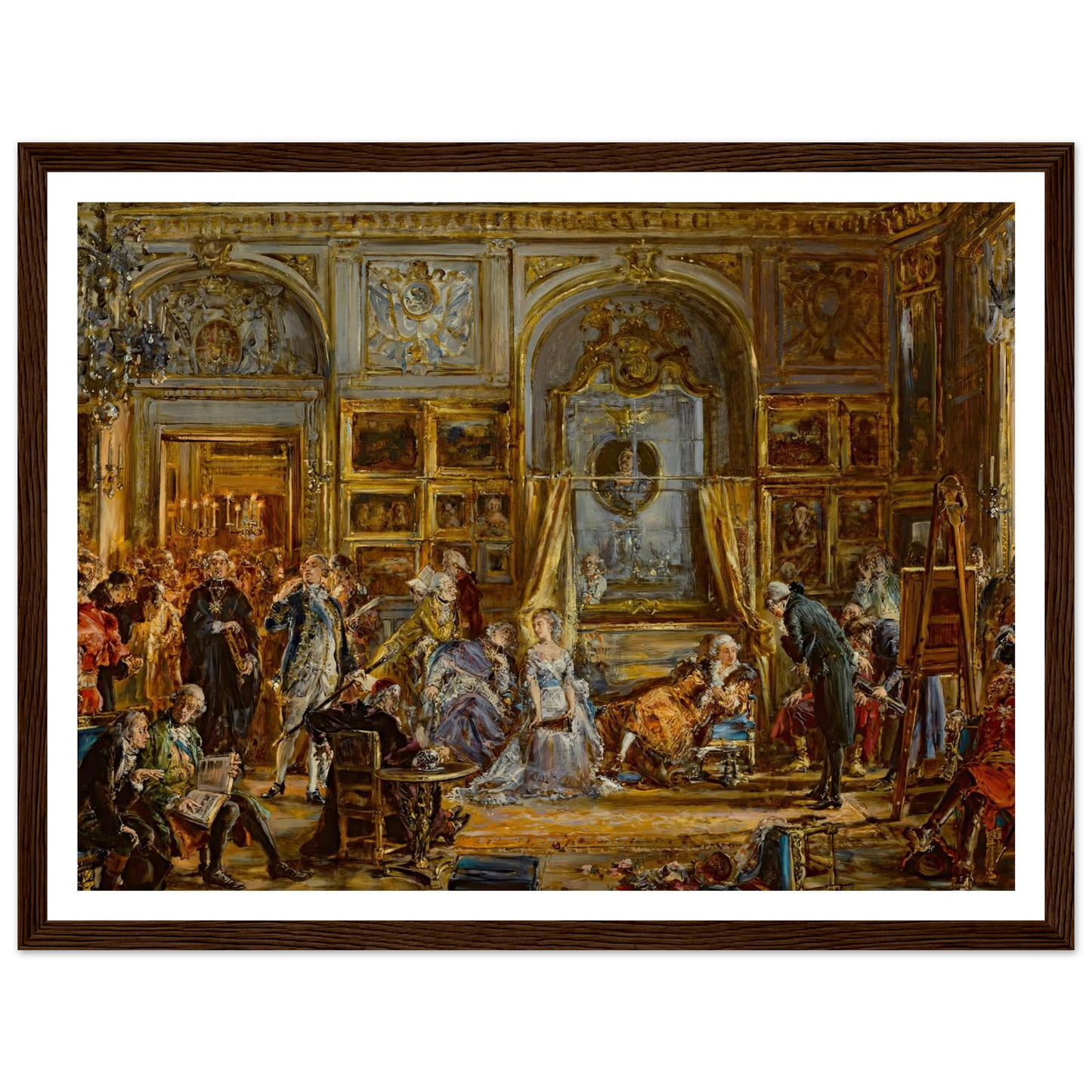 Constitution of the 3 May. Four-Year Seym. Commission of Education. Partition 1795 AD, from the series “History of Civilization in Poland” (1888) Art Print | Jan Matejko - Framed Poster - 30x40 cm / 12x16″ - Black frame