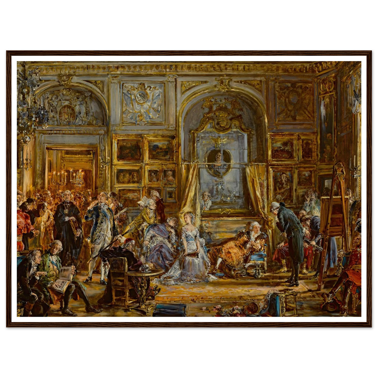 Constitution of the 3 May. Four-Year Seym. Commission of Education. Partition 1795 AD, from the series “History of Civilization in Poland” (1888) Art Print | Jan Matejko - Framed Poster - 30x40 cm / 12x16″ - Black frame