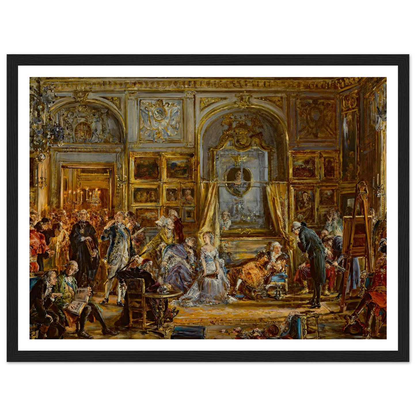 Constitution of the 3 May. Four-Year Seym. Commission of Education. Partition 1795 AD, from the series “History of Civilization in Poland” (1888) Art Print | Jan Matejko - Framed Poster - 30x40 cm / 12x16″ - Black frame