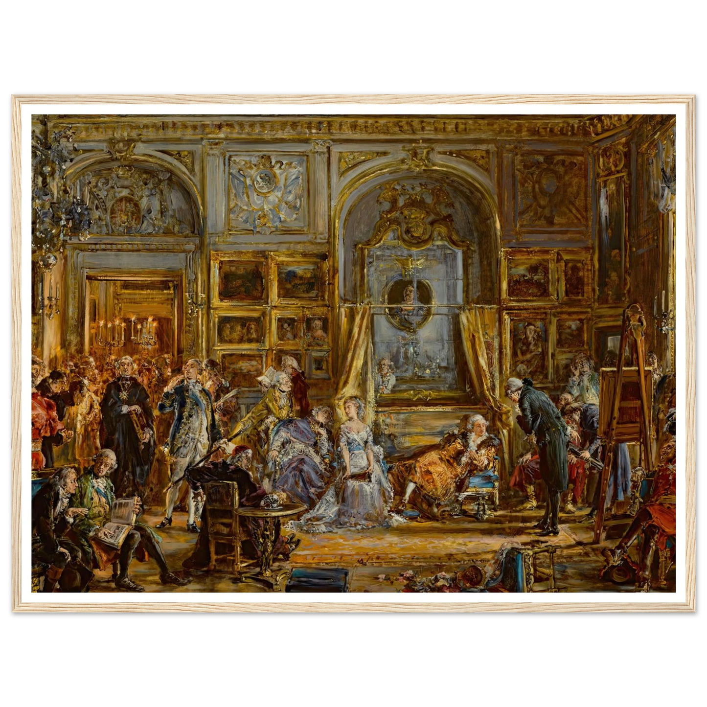 Constitution of the 3 May. Four-Year Seym. Commission of Education. Partition 1795 AD, from the series “History of Civilization in Poland” (1888) Art Print | Jan Matejko - Framed Poster - 30x40 cm / 12x16″ - Black frame