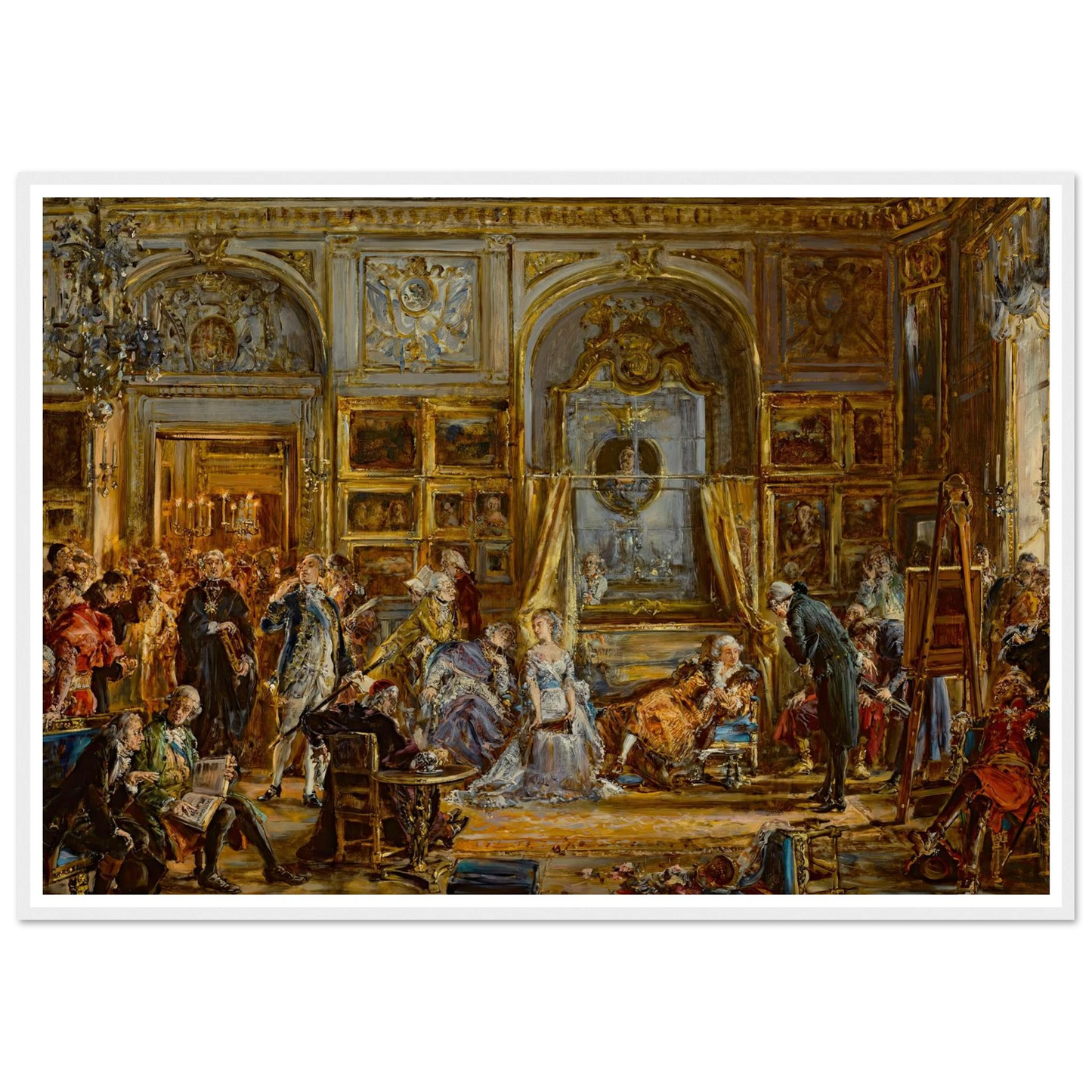 Constitution of the 3 May. Four-Year Seym. Commission of Education. Partition 1795 AD, from the series “History of Civilization in Poland” (1888) Art Print | Jan Matejko - Framed Poster - 30x40 cm / 12x16″ - Black frame