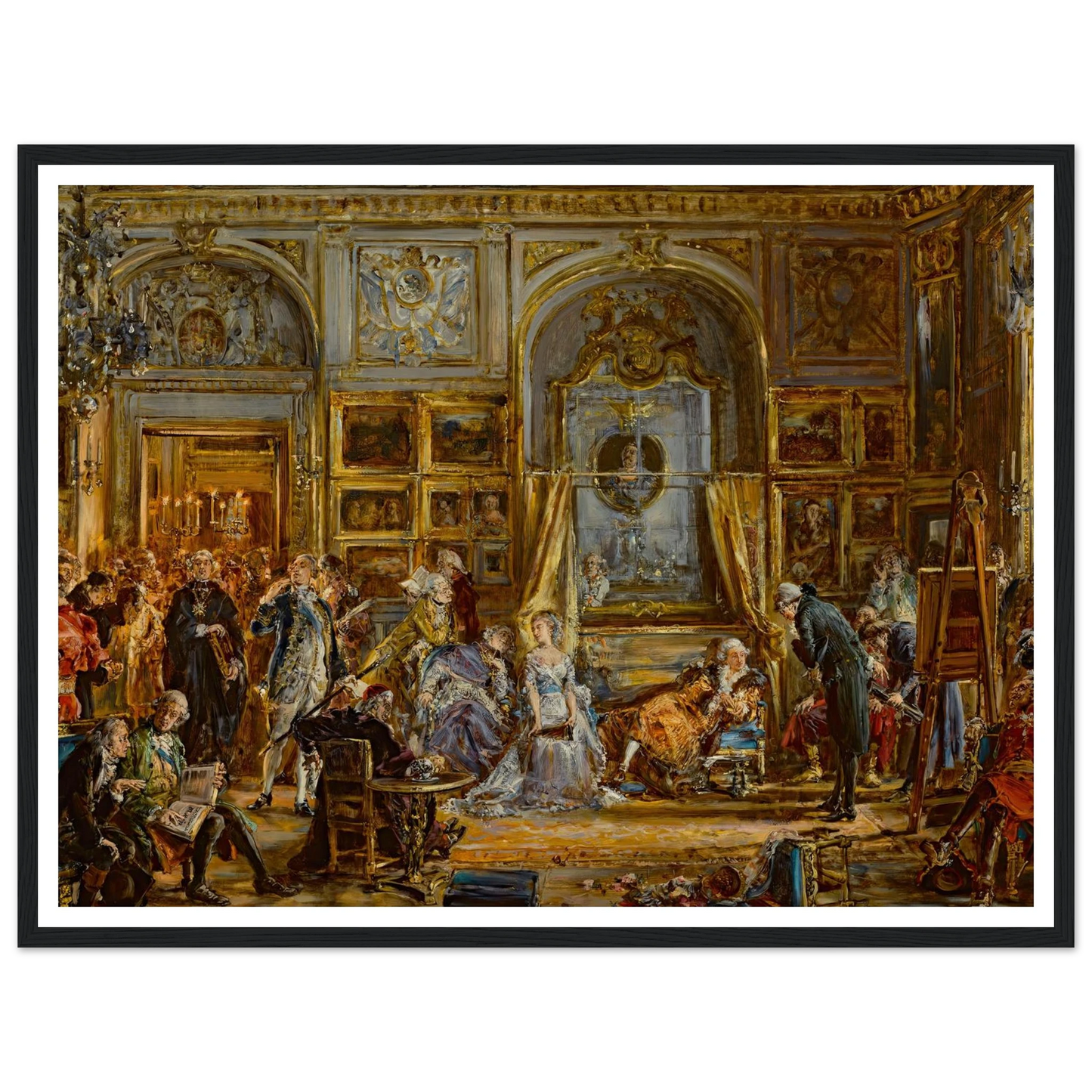 Constitution of the 3 May. Four-Year Seym. Commission of Education. Partition 1795 AD, from the series “History of Civilization in Poland” (1888) Art Print | Jan Matejko - Framed Poster - 30x40 cm / 12x16″ - Black frame