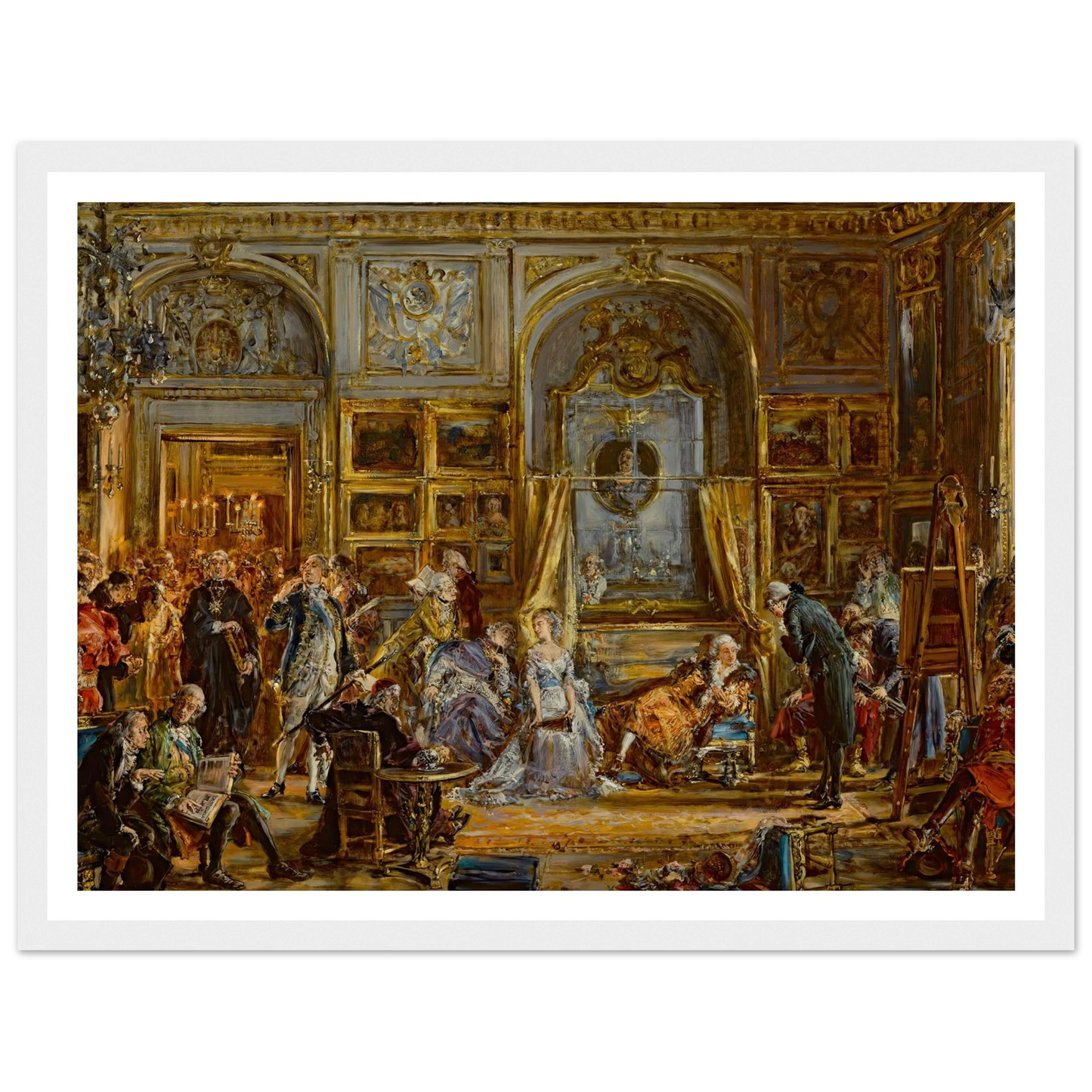 Constitution of the 3 May. Four-Year Seym. Commission of Education. Partition 1795 AD, from the series “History of Civilization in Poland” (1888) Art Print | Jan Matejko - Framed Poster - 30x40 cm / 12x16″ - Black frame