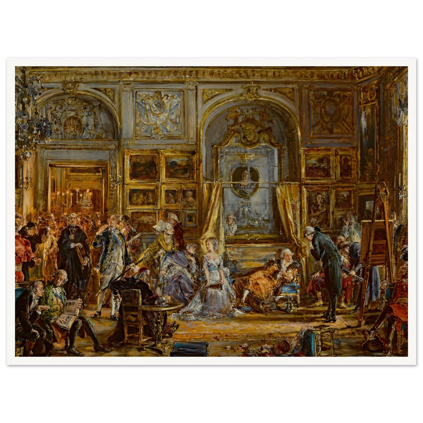 Constitution of the 3 May. Four-Year Seym. Commission of Education. Partition 1795 AD, from the series “History of Civilization in Poland” (1888) Art Print | Jan Matejko - Framed Poster - 30x40 cm / 12x16″ - Black frame