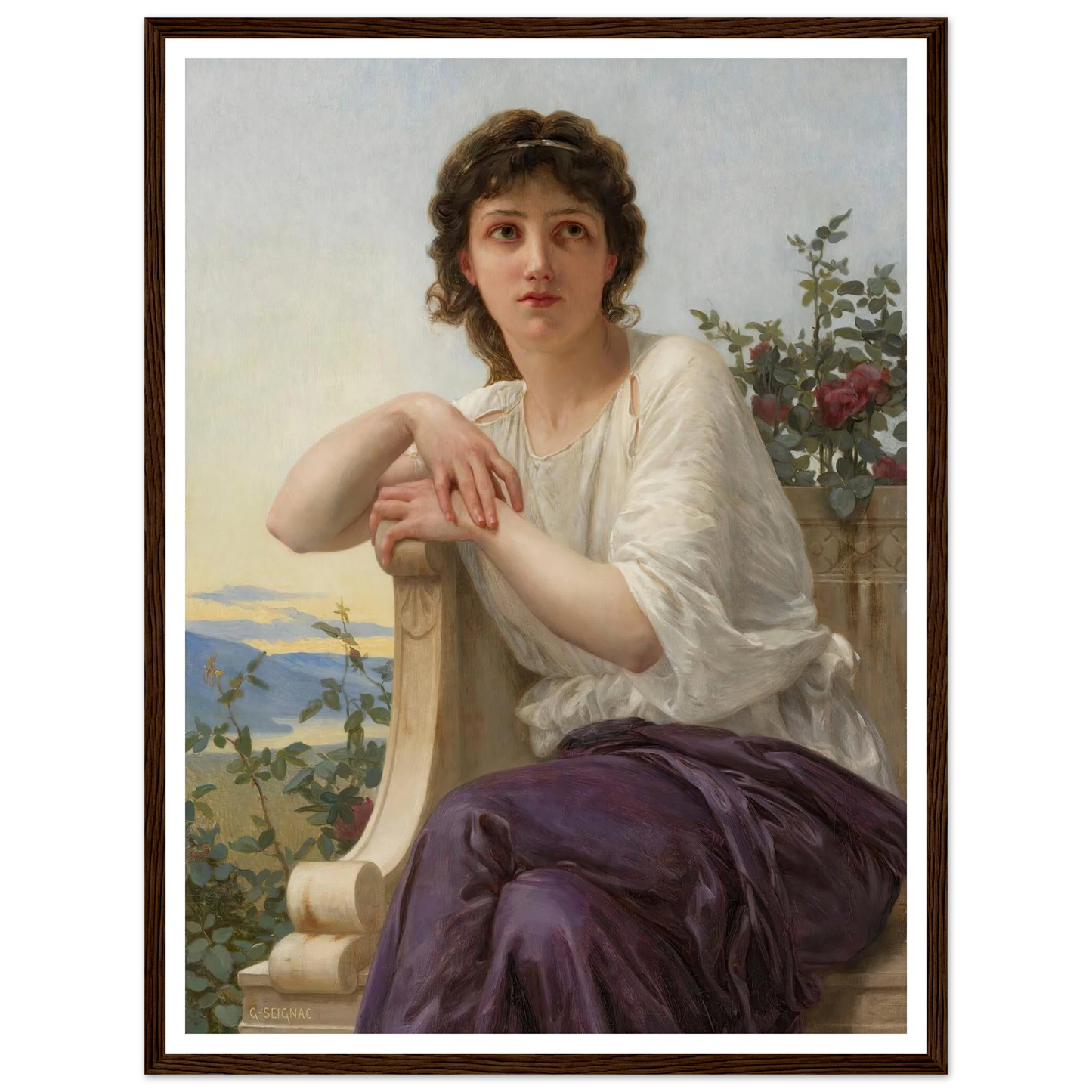 Contemplation Art Print | Guillaume Seignac - Framed Poster - 30x40 cm / 12x16″ - Black frame