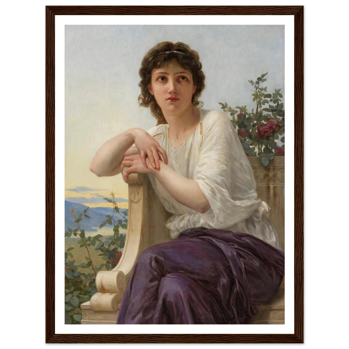 Contemplation Art Print | Guillaume Seignac - Framed Poster - 30x40 cm / 12x16″ - Black frame