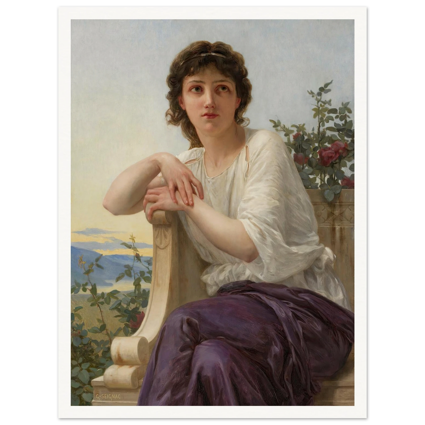 Contemplation Art Print | Guillaume Seignac - Framed Poster - 30x40 cm / 12x16″ - Black frame