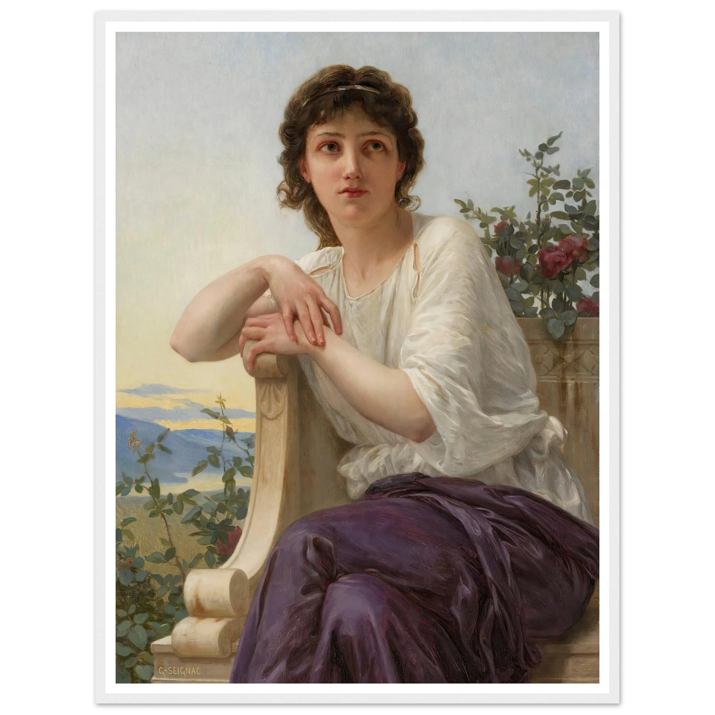 Contemplation Art Print | Guillaume Seignac - Framed Poster - 30x40 cm / 12x16″ - Black frame