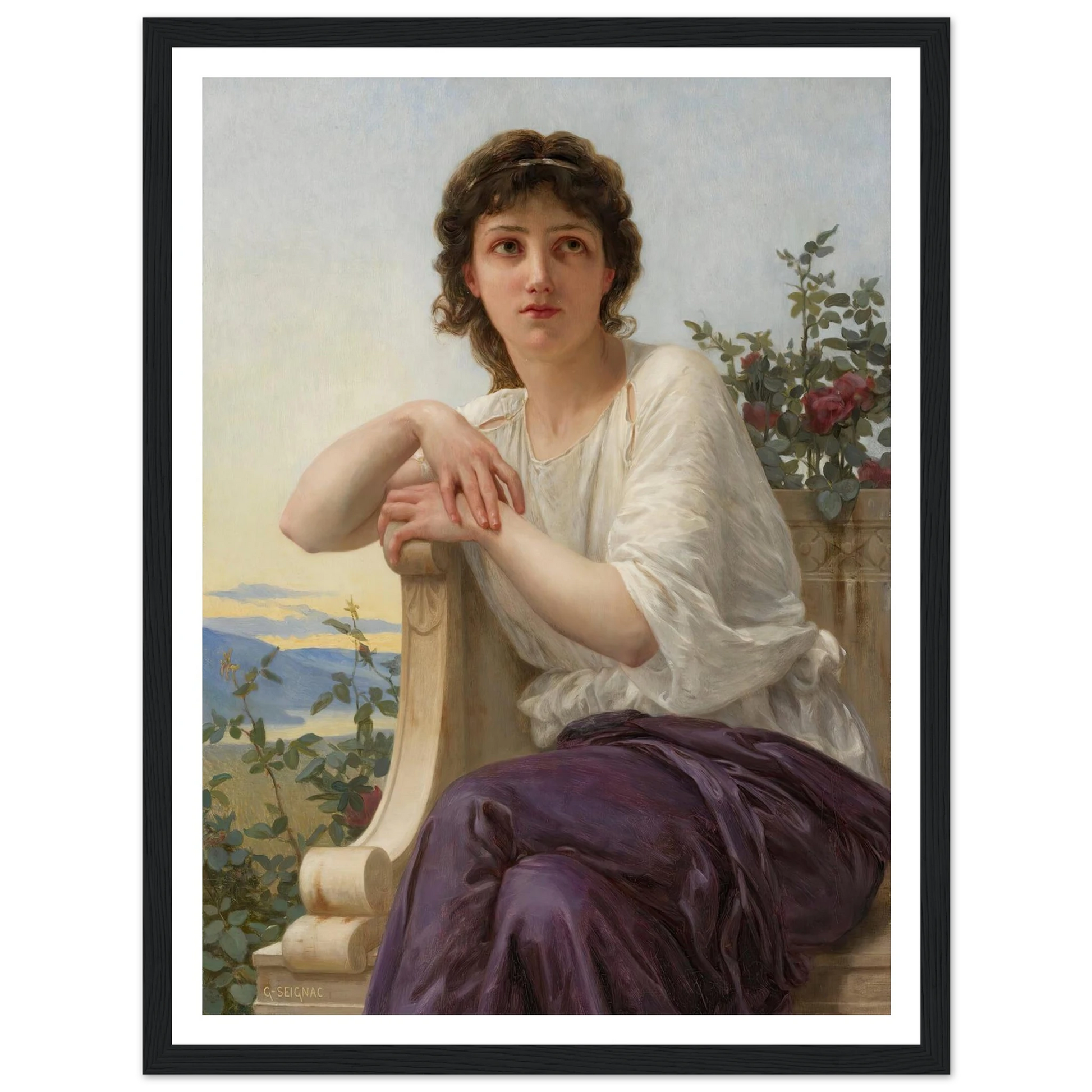 Contemplation Art Print | Guillaume Seignac - Framed Poster - 30x40 cm / 12x16″ - Black frame
