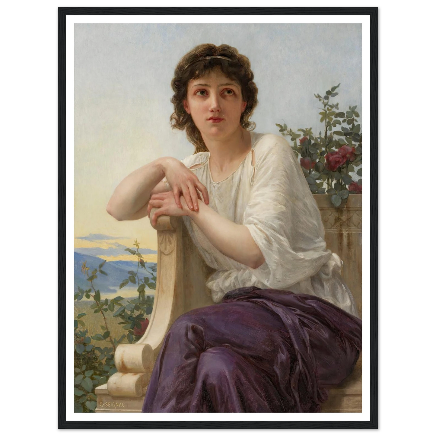 Contemplation Art Print | Guillaume Seignac - Framed Poster - 30x40 cm / 12x16″ - Black frame
