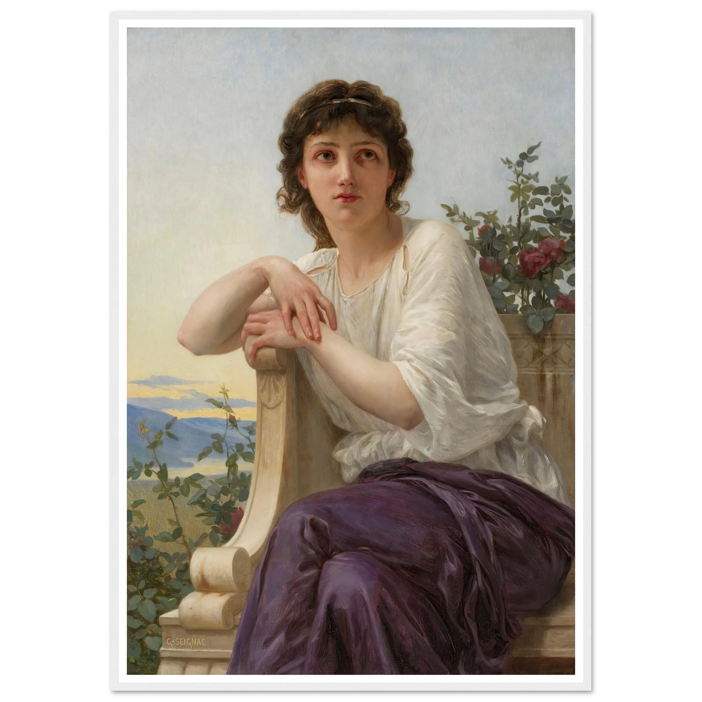 Contemplation Art Print | Guillaume Seignac - Framed Poster - 30x40 cm / 12x16″ - Black frame