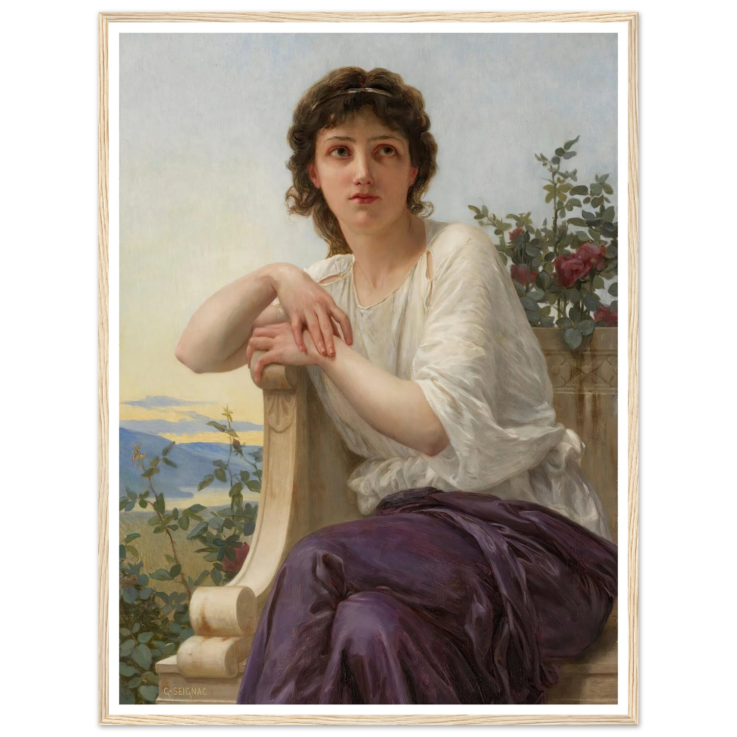 Contemplation Art Print | Guillaume Seignac - Framed Poster - 30x40 cm / 12x16″ - Black frame