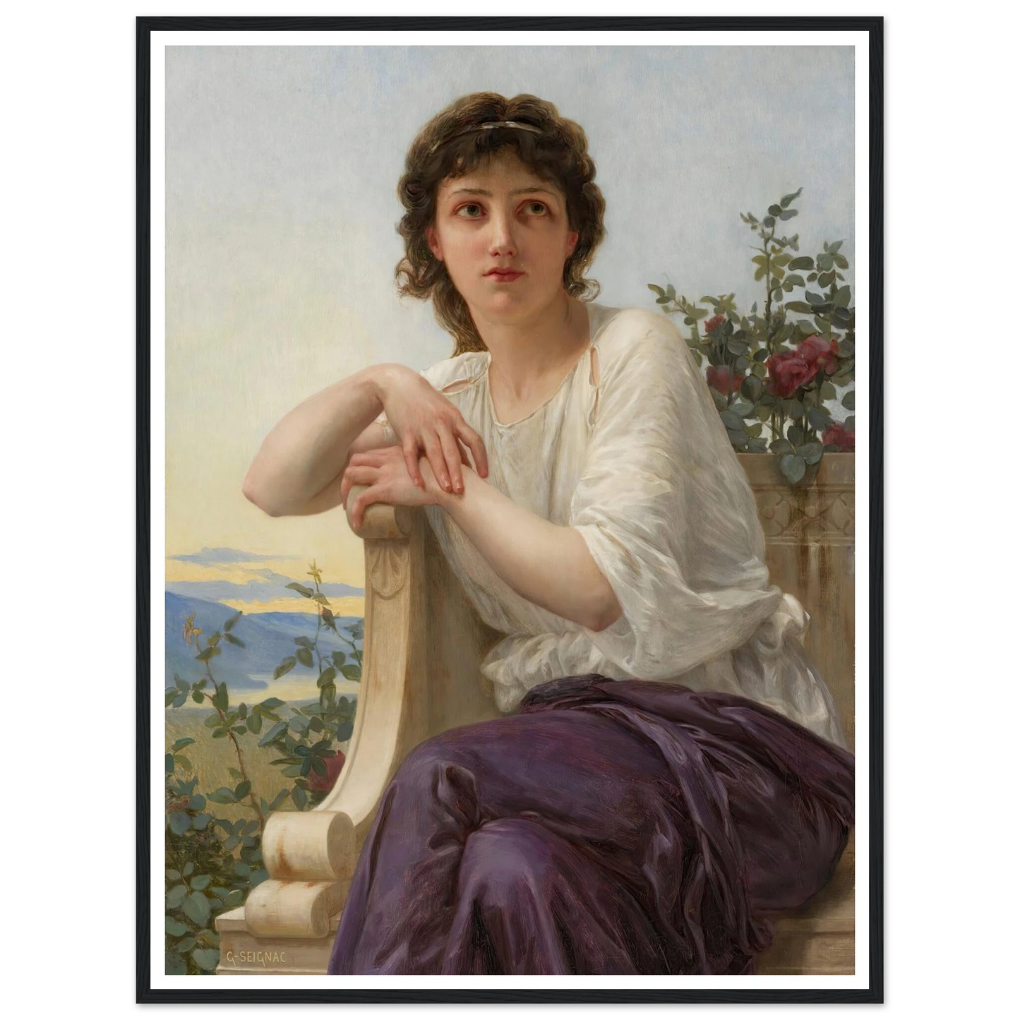 Contemplation Art Print | Guillaume Seignac - Framed Poster - 30x40 cm / 12x16″ - Black frame