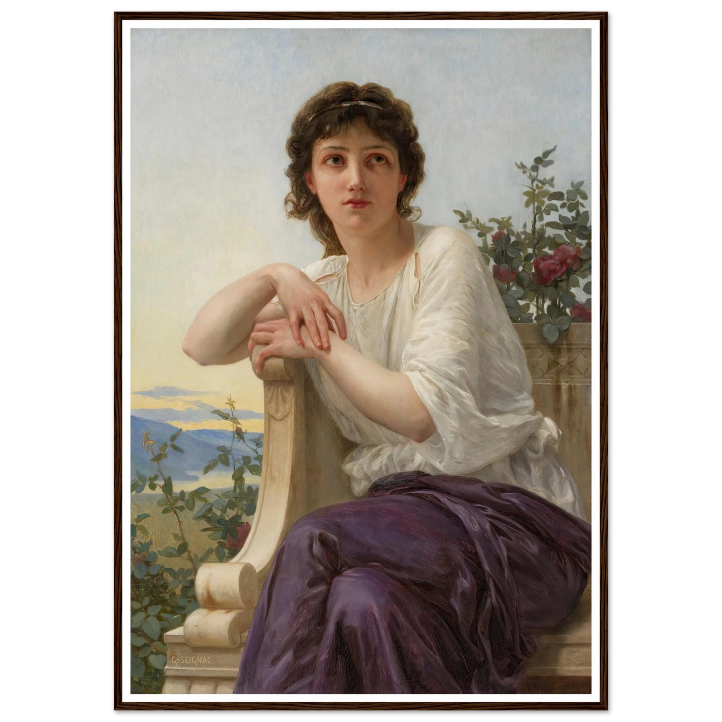 Contemplation Art Print | Guillaume Seignac - Framed Poster - 30x40 cm / 12x16″ - Black frame