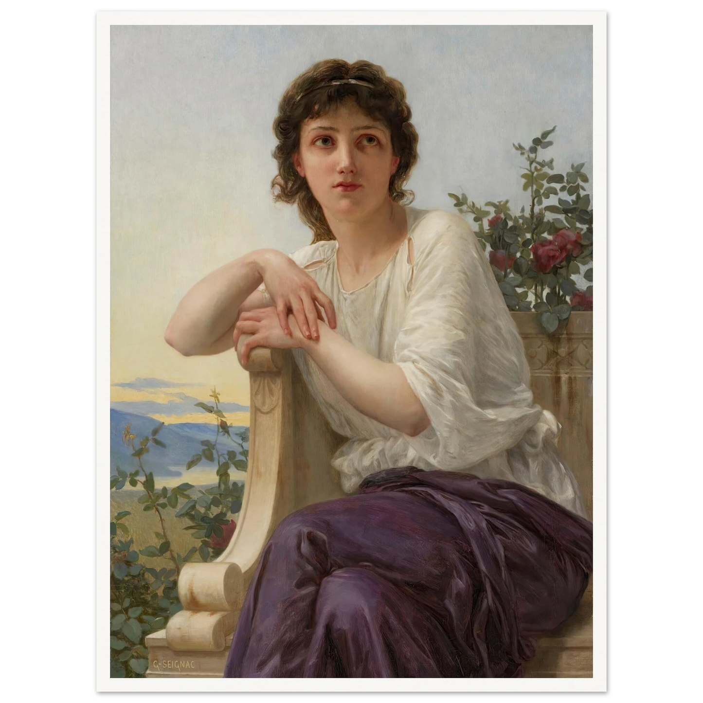 Contemplation Art Print | Guillaume Seignac - Framed Poster - 30x40 cm / 12x16″ - Black frame