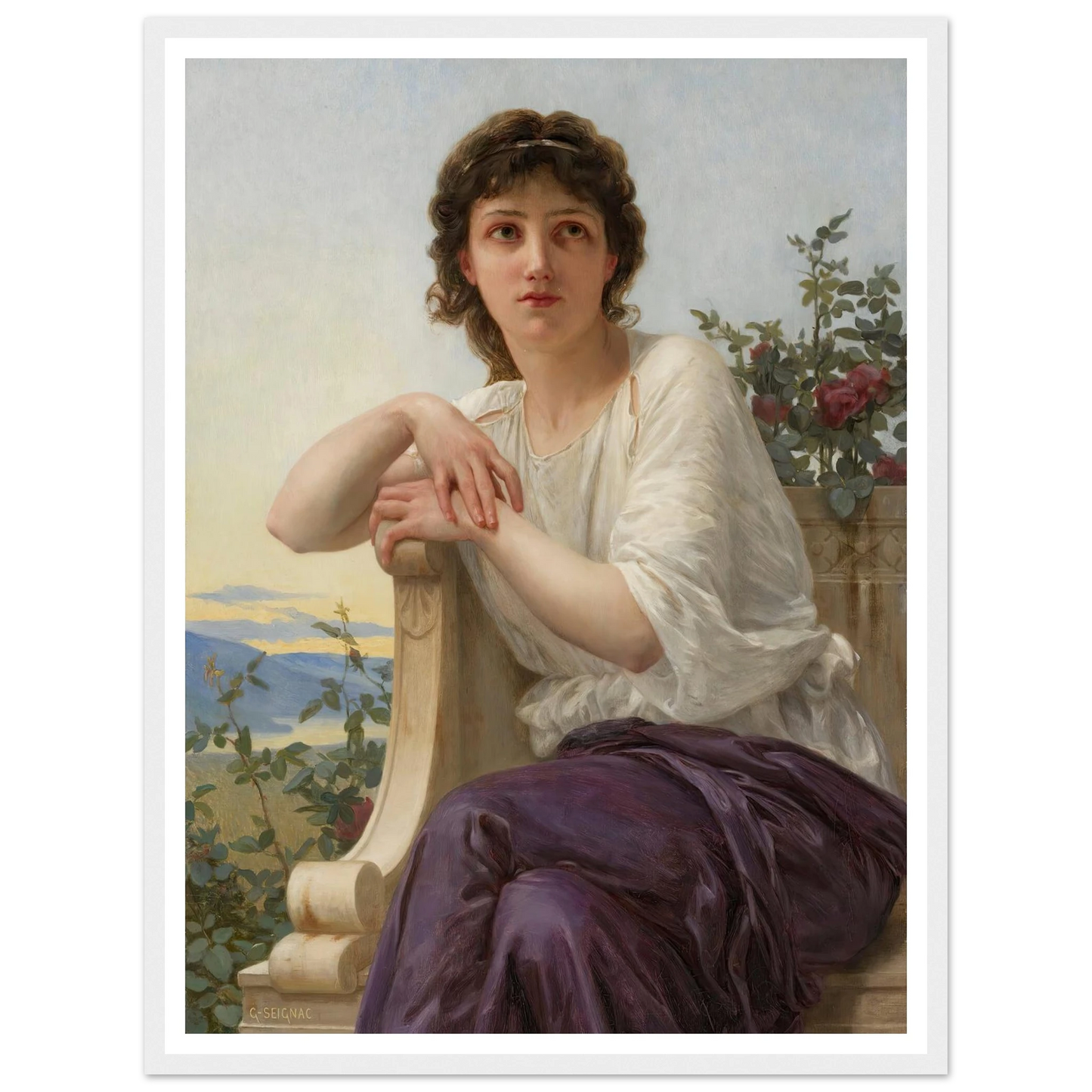 Contemplation Art Print | Guillaume Seignac - Framed Poster - 30x40 cm / 12x16″ - Black frame