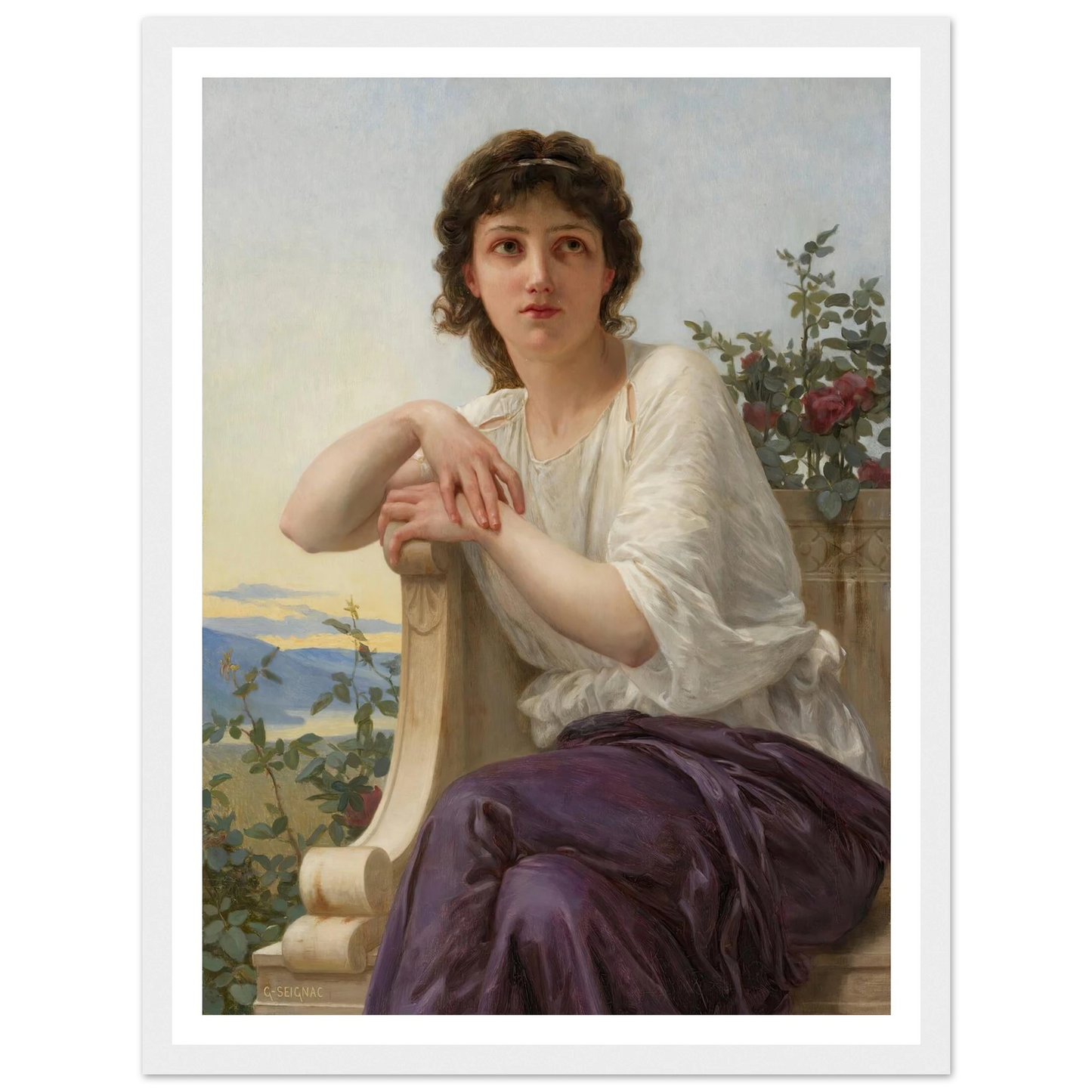 Contemplation Art Print | Guillaume Seignac - Framed Poster - 30x40 cm / 12x16″ - Black frame