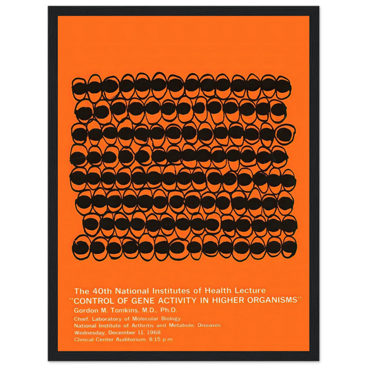 Control of gene activity in higher organisms (1968) Art Print | National Institutes of Health - Framed Poster - 30x40 cm / 12x16″ - Black frame