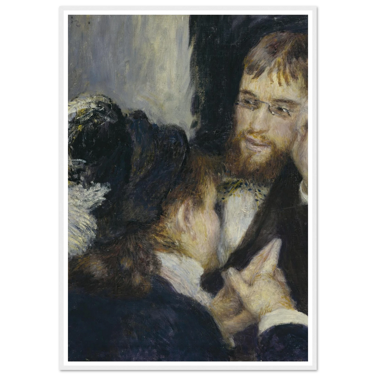 Conversation (1878) Art Print | Pierre Auguste Renoir - Framed Poster - 30x40 cm / 12x16″ - Black frame
