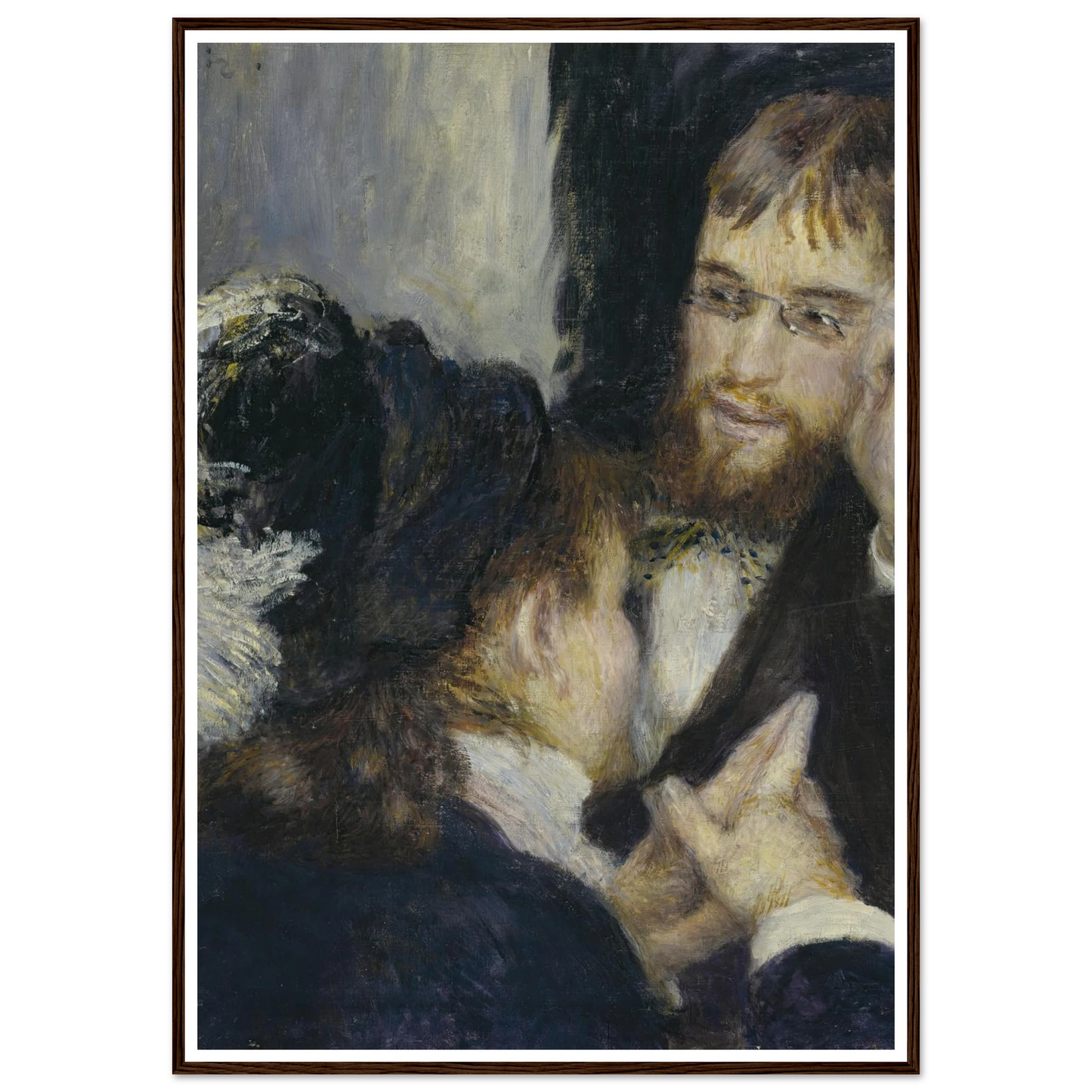 Conversation (1878) Art Print | Pierre Auguste Renoir - Framed Poster - 30x40 cm / 12x16″ - Black frame