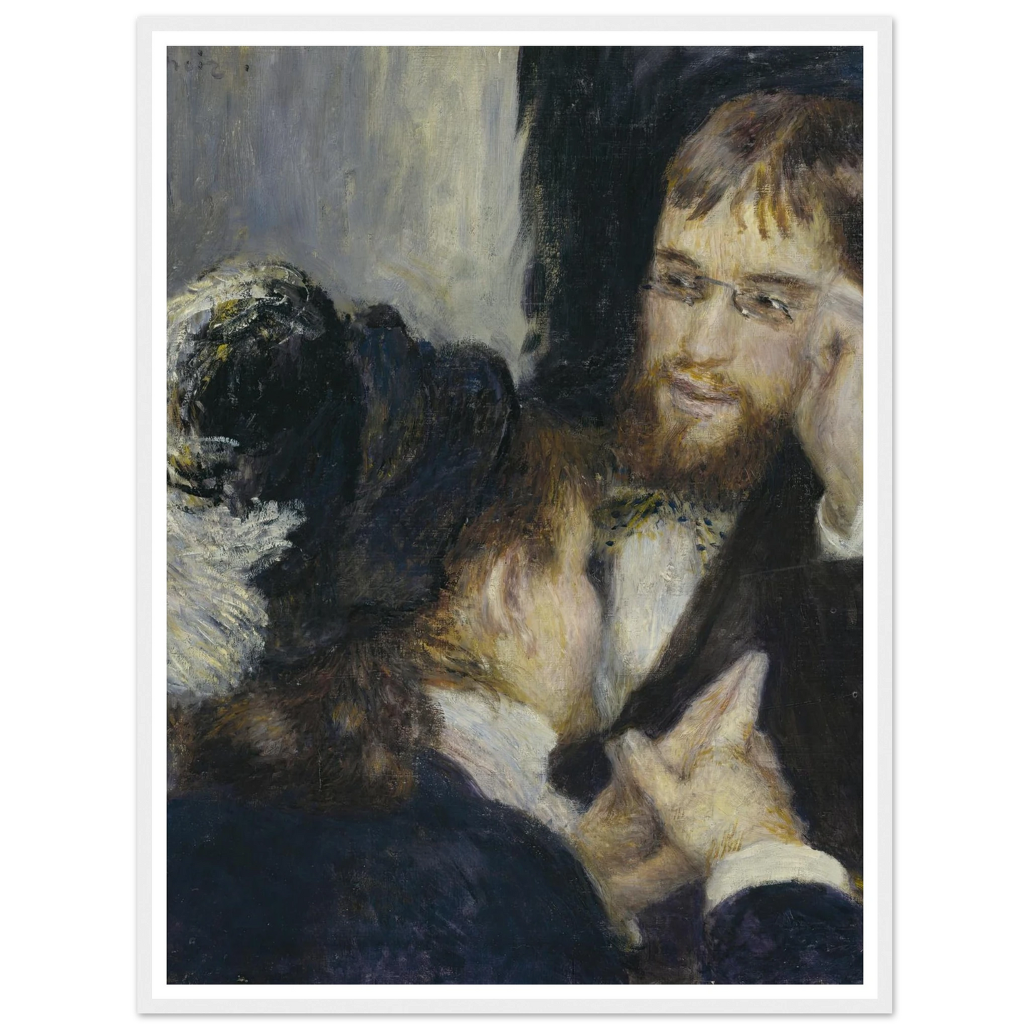 Conversation (1878) Art Print | Pierre Auguste Renoir - Framed Poster - 30x40 cm / 12x16″ - Black frame