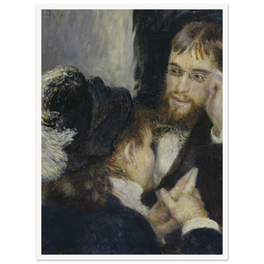 Conversation (1878) Art Print | Pierre Auguste Renoir - Framed Poster - 30x40 cm / 12x16″ - Black frame