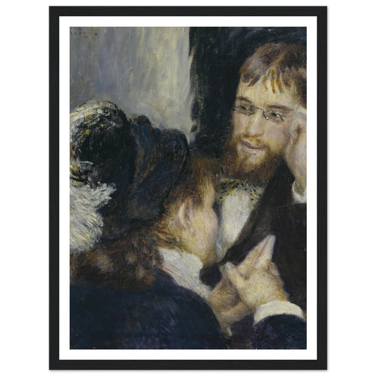Conversation (1878) Art Print | Pierre Auguste Renoir - Framed Poster - 30x40 cm / 12x16″ - Black frame