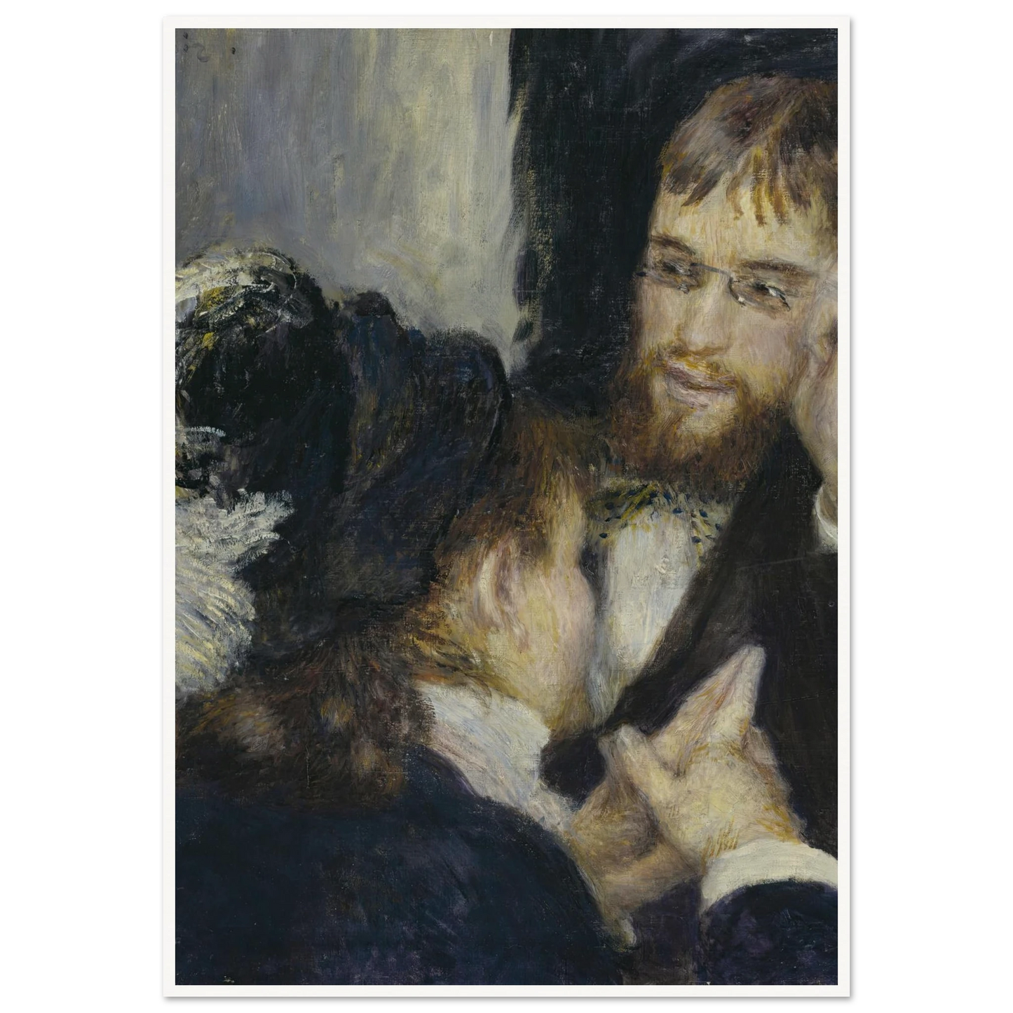 Conversation (1878) Art Print | Pierre Auguste Renoir - Framed Poster - 30x40 cm / 12x16″ - Black frame
